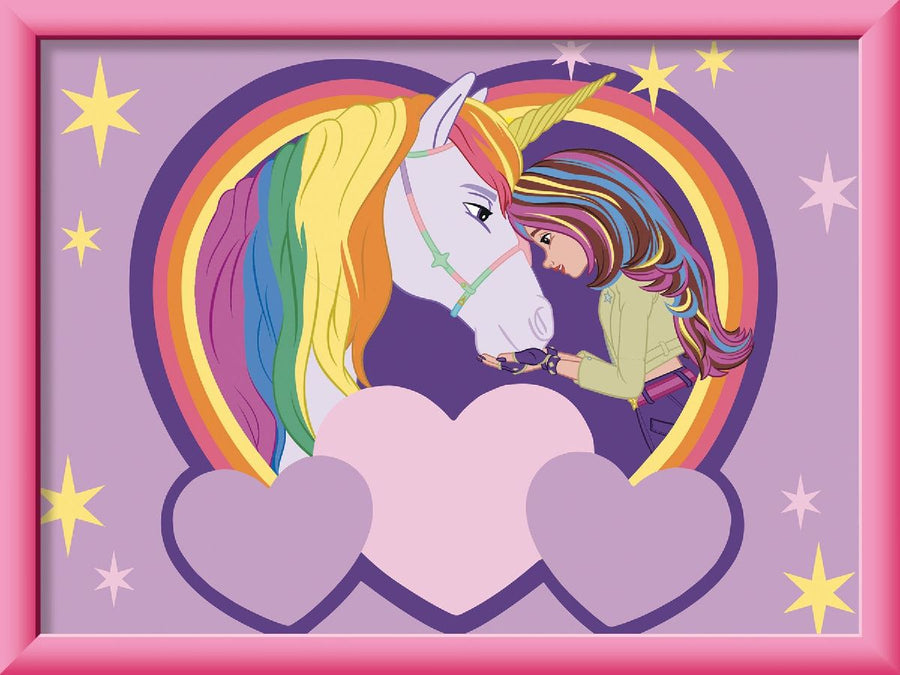 CreArt, Malen nach Zahlen Kinder Unicorn Academy - Sophia & Wildstar