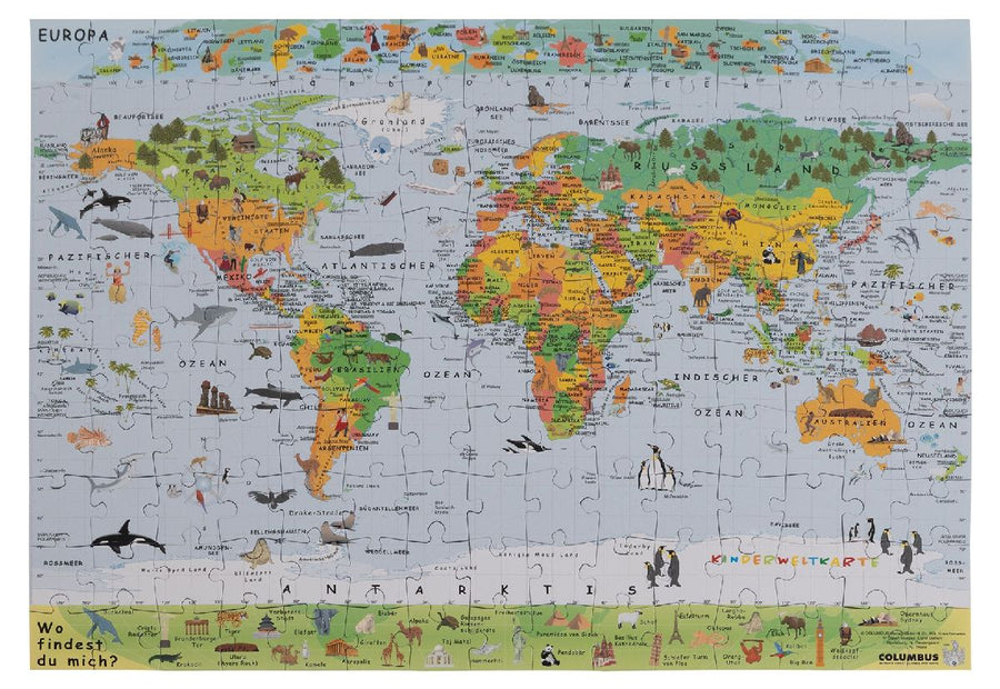Die Kinderweltkarte als Puzzle