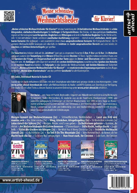 Meine schönsten Weihnachtslieder für Klavier!