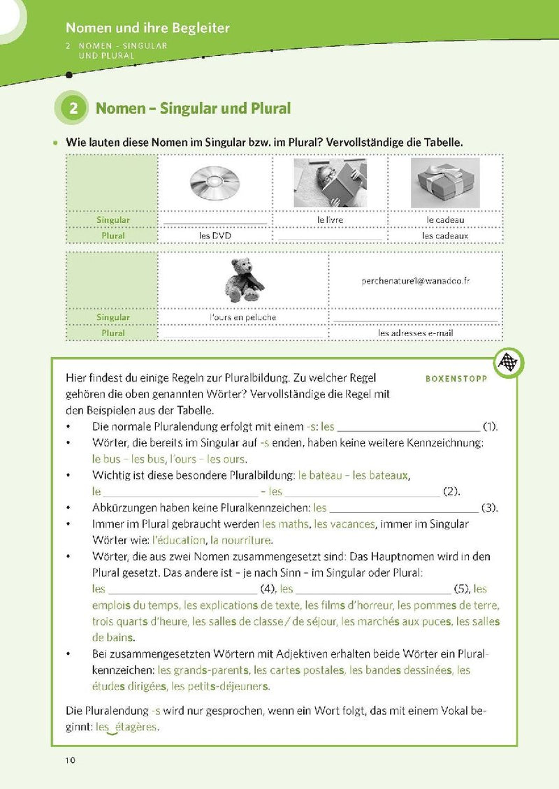 Das große Übungsbuch Französisch 1.-4. Lernjahr (Innenansicht)