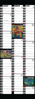 Hundertwasser Streifenkalender Art 2027
