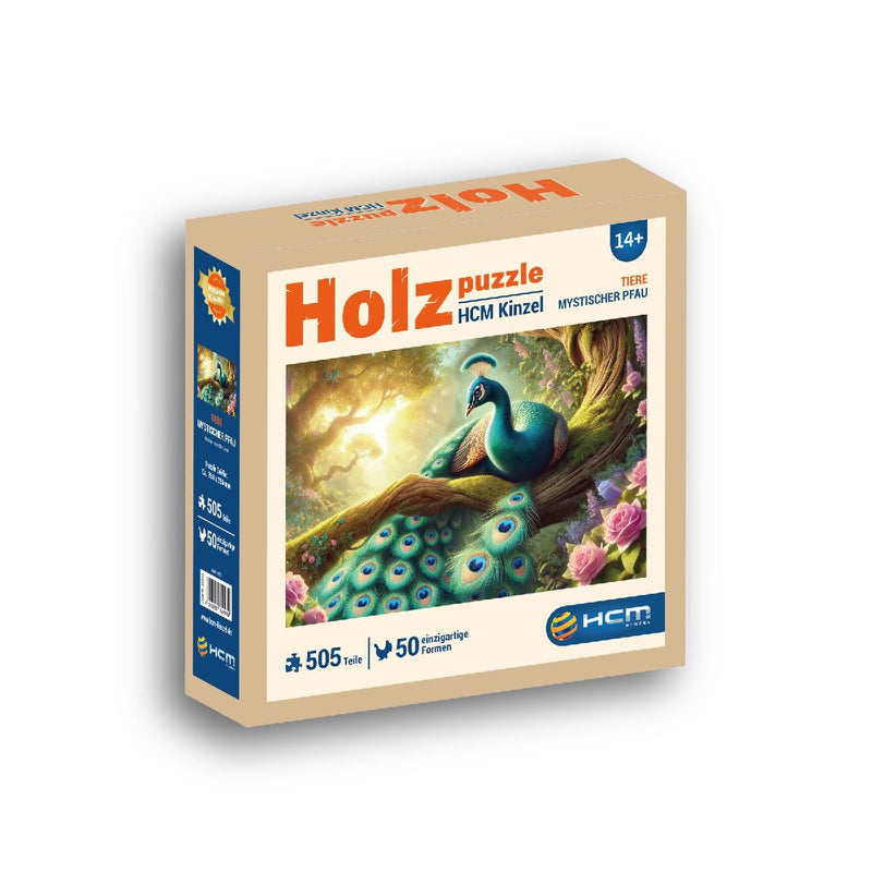 Holzpuzzle - Mystischer Pfau 505 Teile