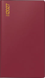 rido/idé 7012112297 Taschenkalender Mod. TM 15 2027 A6, Kunststoff, bordeaux