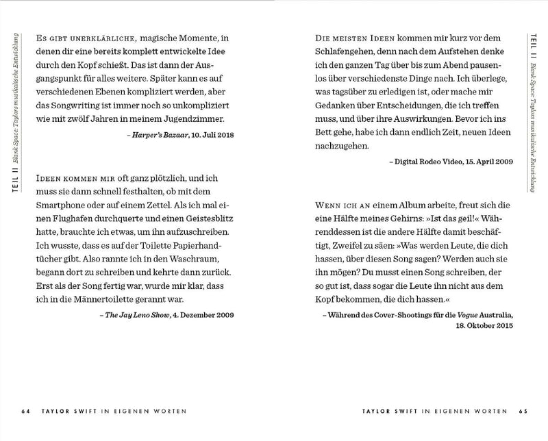 Taylor Swift. In eigenen Worten (Innenansicht)