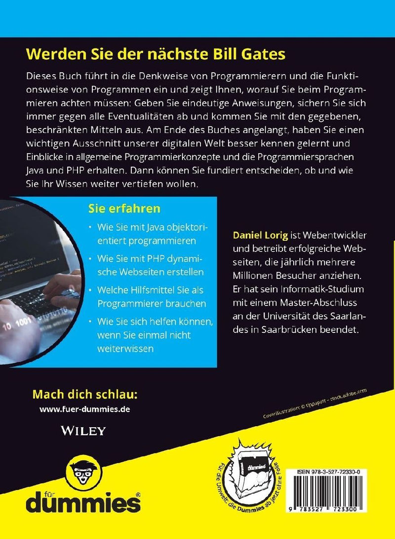 Programmieren lernen für Dummies (Rückseite)