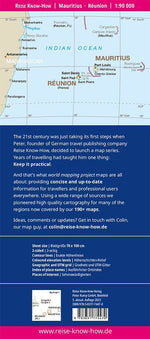 Reise Know-How Landkarte Mauritius, Réunion, Rodrigues (1:90.000) (Rückseite)