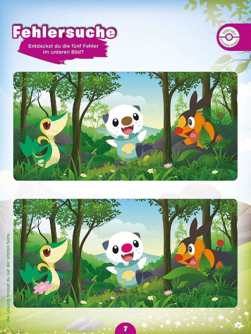 Pokémon Junior: 1001 Sticker - Stickern - Rätseln - Ausmalen (Innenansicht)