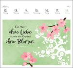 Postkartenkalender 2027: Harmonie und Lebensglück (Innenansicht)