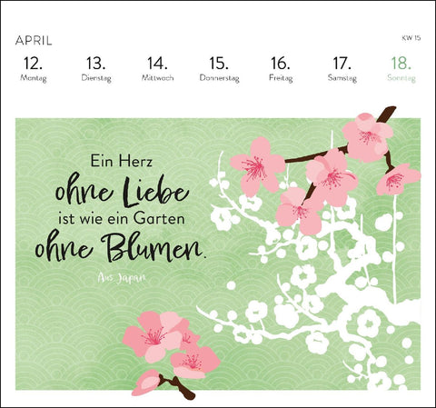 Postkartenkalender 2027: Harmonie und Lebensglück