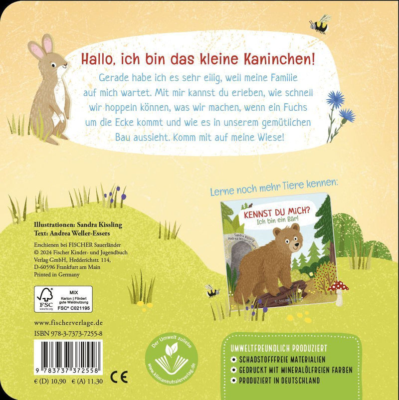 Kennst du mich? Ich bin ein Kaninchen! (Rückseite)