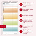 Bunte Wochen Familienplaner 2027
