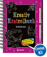 Kreativ-Kratzelbuch: Einhörner