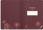 Burde Notizbuch Deluxe A5 burgundy flower