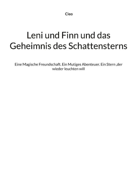 Leni und Finn und das Geheimnis des Schattensterns
