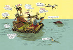 Juli und August - Krokodil über Bord