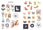 Bullet Journal Stickerbuch - Tiere: 600 Tiere aus aller Welt - von süß bis exotisch (Innenansicht)