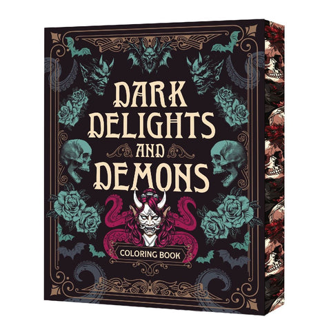 Dark Delights and Demons Coloring Book