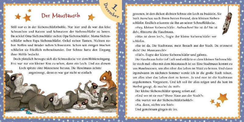Der kleine Siebenschläfer: Adventsgeschichten aus dem Lichterwald (Innenansicht)