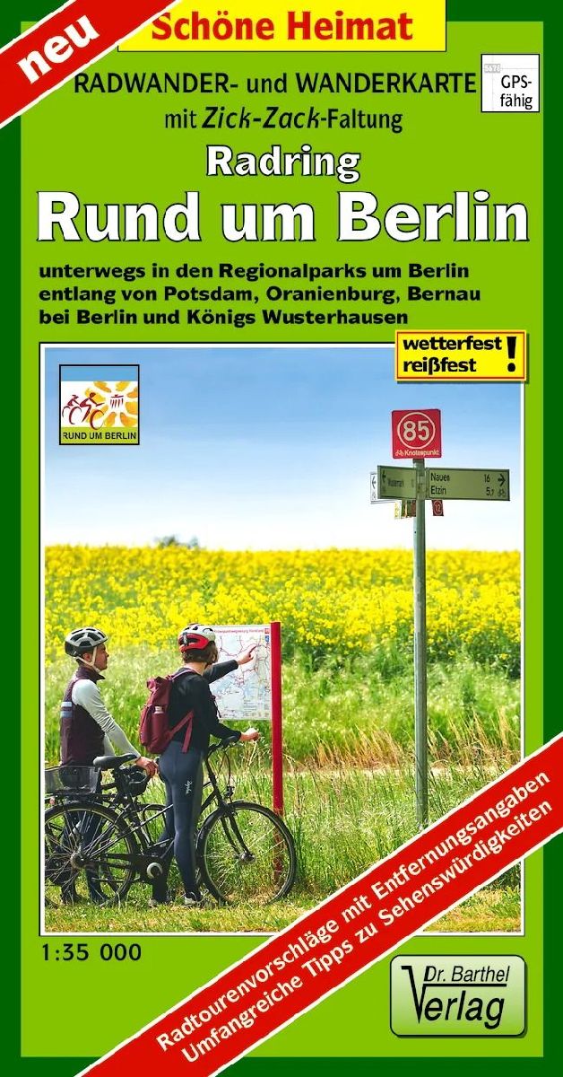 Radwander- und Wanderkarte Radring Rund um Berlin