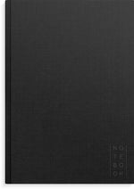 Burde Notizbuch Textil schwarz liniert A4