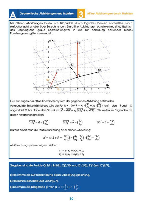 Mathematik Oberstufe Teil 4 - Stochastik, Geometrie, Lineare Algebra - Abitur StrandMathe Übungsheft und Lernheft Gymnasium Klasse 12/13: Lernvideos - Lösungswege - Rechenschritte
