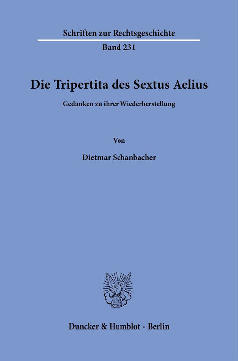 Die Tripertita des Sextus Aelius