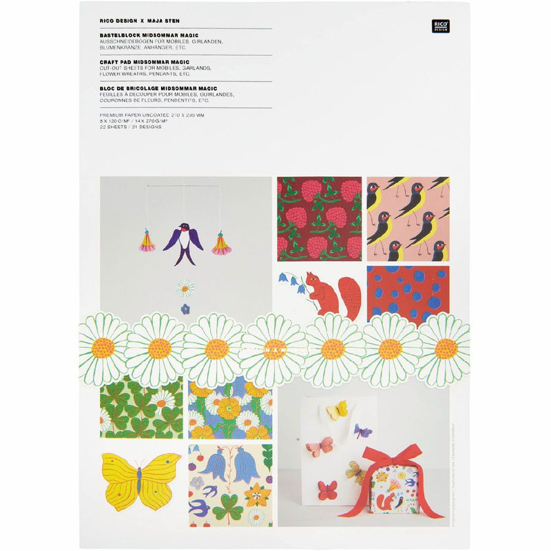 Bastelpapierblock Midsommar Magic FSC MIX, 23 Blatt