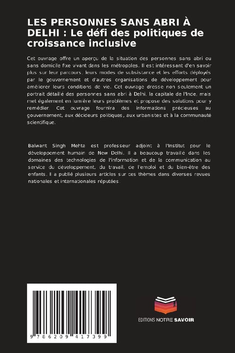 LES PERSONNES SANS ABRI À DELHI : Le défi des politiques de croissance inclusive