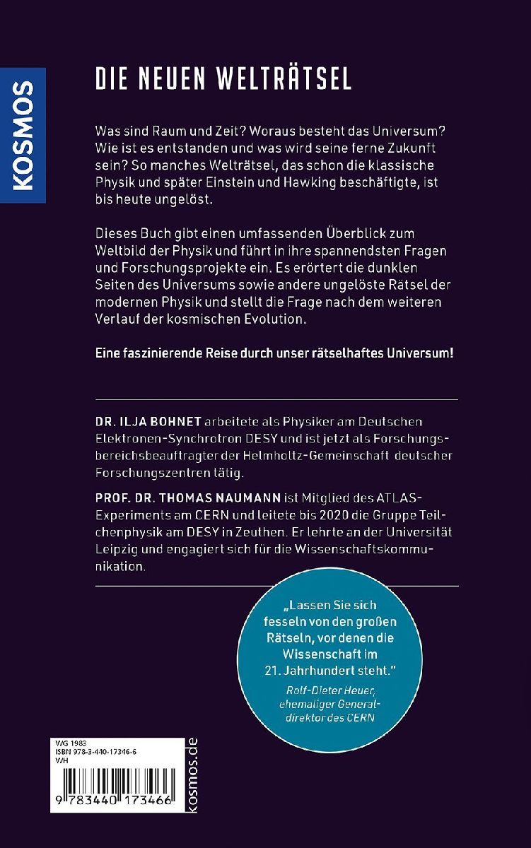 Das rätselhafte Universum (Rückseite)