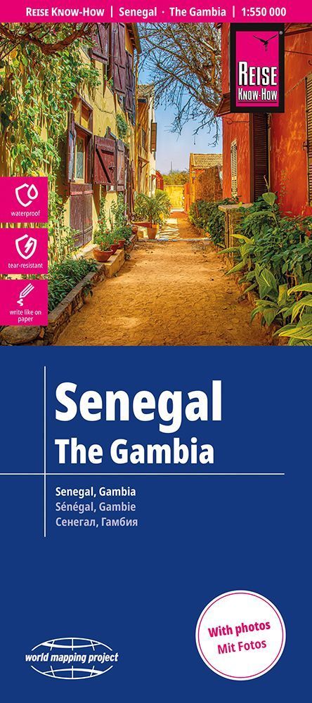 Reise Know-How Landkarte Senegal, Gambia (1:550.000)