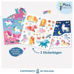 Meine Mini-Stickerwelt - Glitzer-Einhörner (Innenansicht)