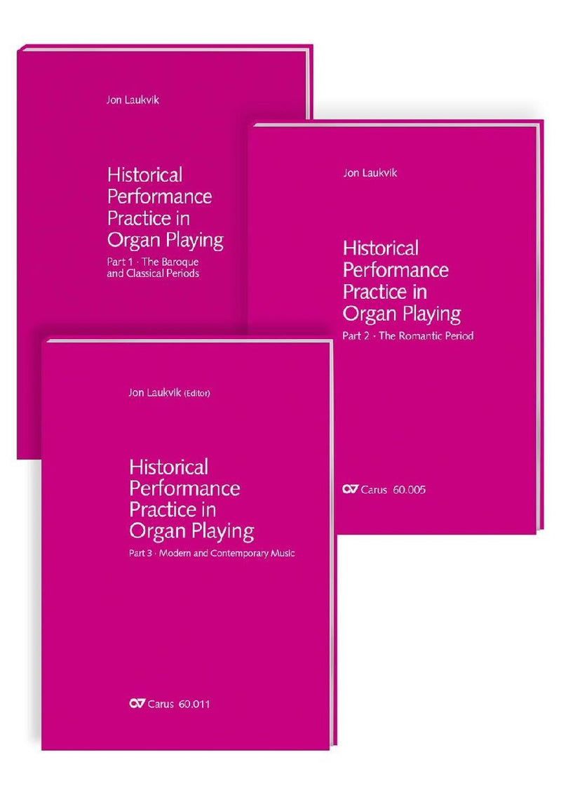 Historical Performance Practice in Organ Playing. Vol. 1-3 + sheet music volume