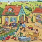 Ravensburger Kinderpuzzle - 05078 Viel los auf dem Bauernhof - Puzzle für Kinder ab 5 Jahren, mit 3x49 Teilen (Innenansicht)