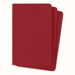 Moleskine Cahier Pocket Ruled Red Cover P. 3er Pack