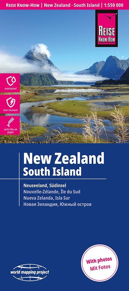 Reise Know-How Landkarte Neuseeland, Südinsel | New Zealand South Island (1:550.000)
