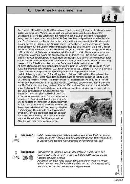 Lernwerkstatt - Der Erste Weltkrieg