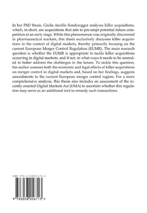 Killer Acquisitions in Digital Markets: An Analysis of the EU Merger Control Regime