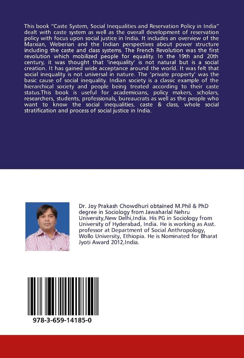 Caste System, Social Inequalities and Reservation Policy in India (Rückseite)
