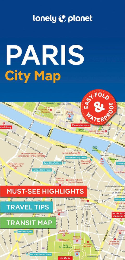 Lonely Planet Paris City Map