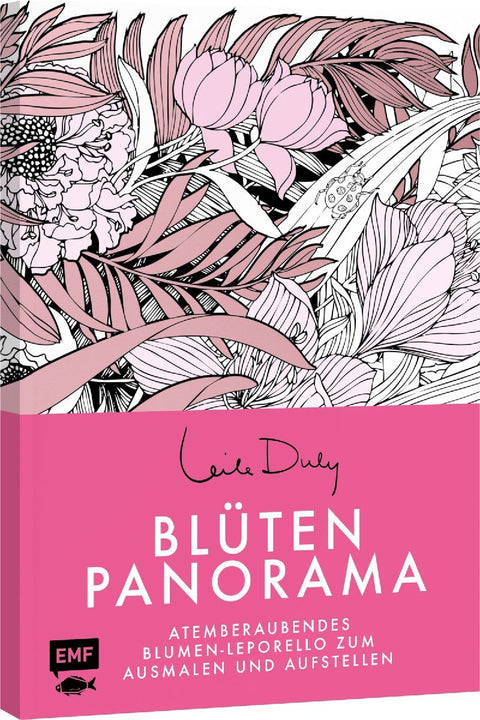 Blüten-Panorama | Atemberaubendes Blumen-Leporello zum Ausmalen und Aufstellen