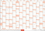 Mega-Posterplaner, rot 2027