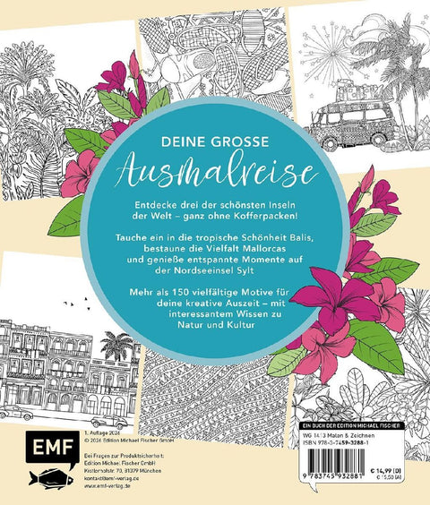 Meine große Ausmalwelt - Inselparadiese