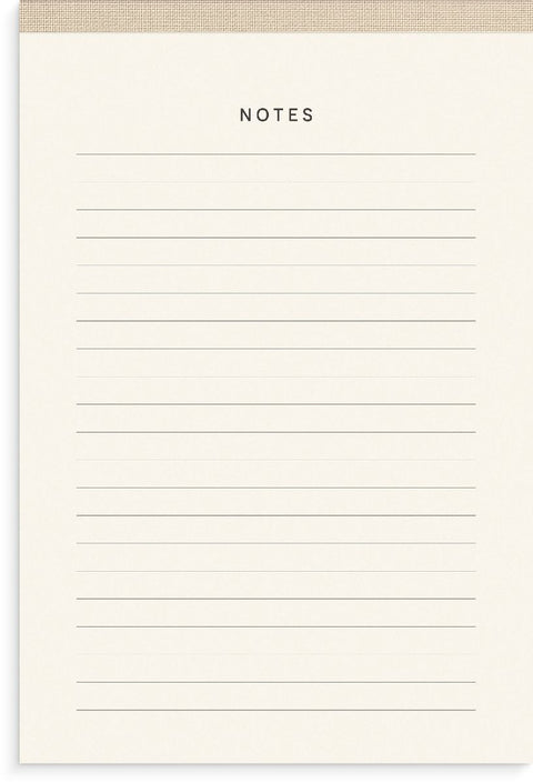 Burde Notizblock Textil beige A5