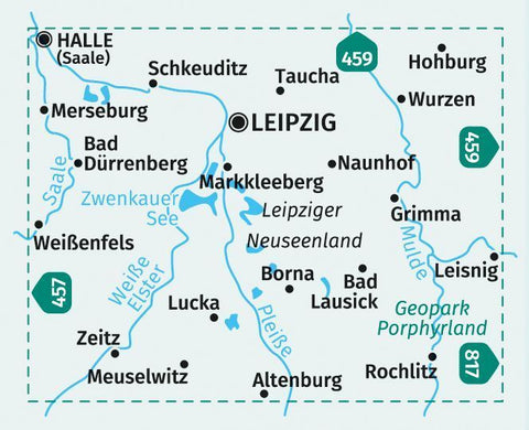 KOMPASS Wanderkarte 818 Leipziger Neuseenland 1:50.000