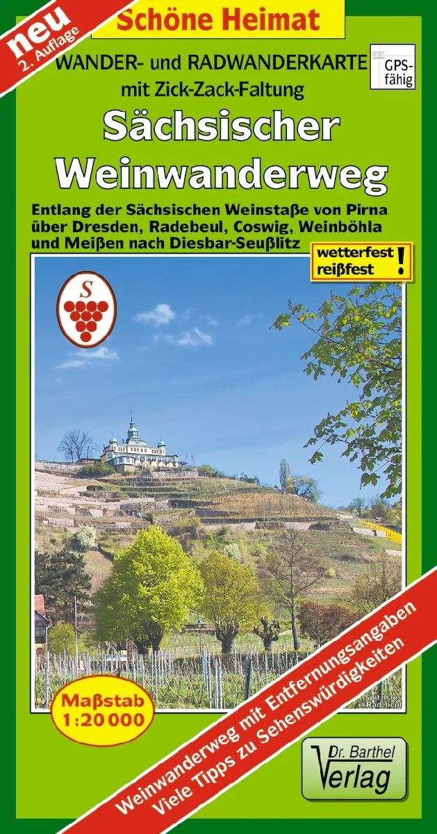 Wander- und Radwanderkarte Sächsischer Weinwanderweg