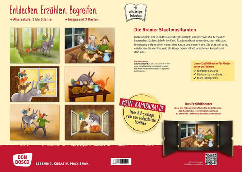 Die Bremer Stadtmusikanten. Kamishibai Bildkartenset.