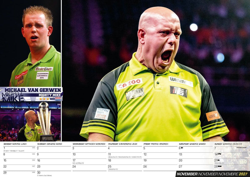 Darts Kalender 2027 (Innenansicht)