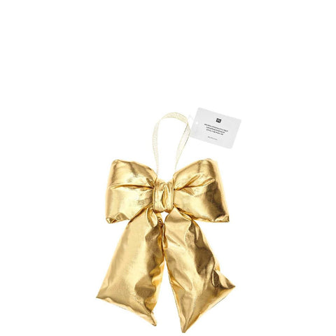 Weihnachtsschleife zum Hängen, gold, 24x19x5cm