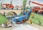 Bei der Feuerwehr. Puzzle 2 x 24 Teile (Innenansicht)
