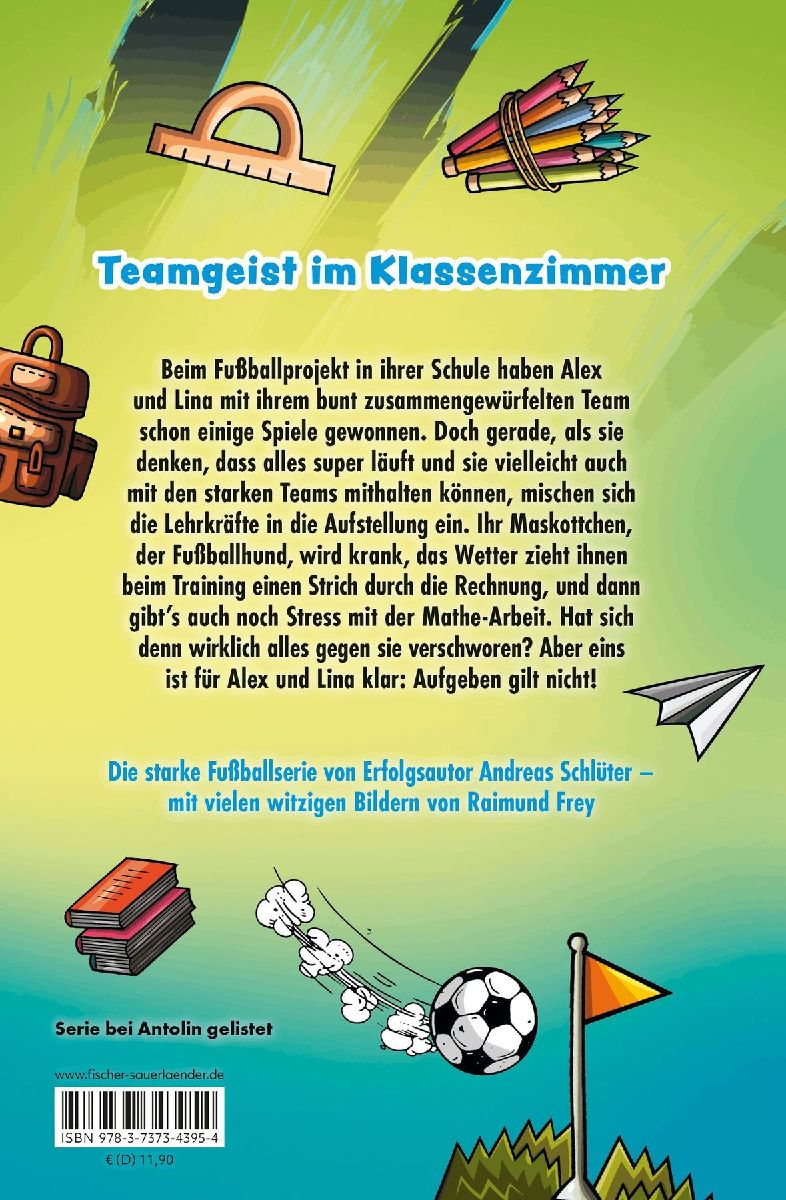 Die Pausenkicker - Freistoß im Klassenzimmer (Rückseite)